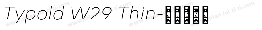 Typold W29 Thin字体转换